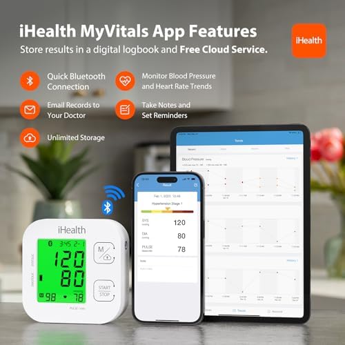 iHealth Track Smart Upper Arm Blood Pressure Monitor