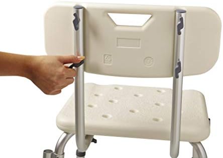 Medline Shower Chair with Backrest and Padded Armrests