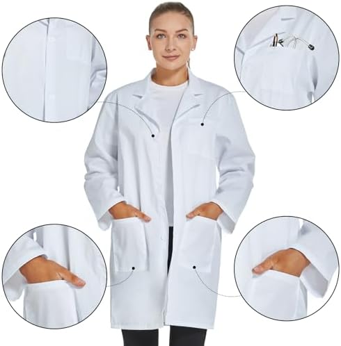 VOGRYE Professional Long Sleeve Lab Coat (Unisex)