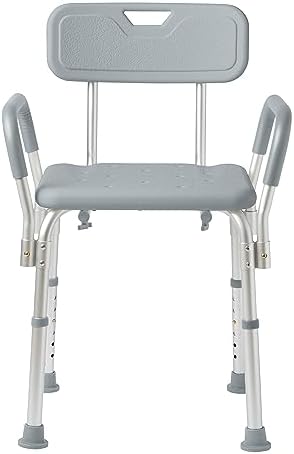 Medline Shower Chair with Backrest and Padded Armrests