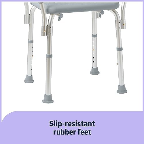 Medline Shower Chair with Backrest and Padded Armrests