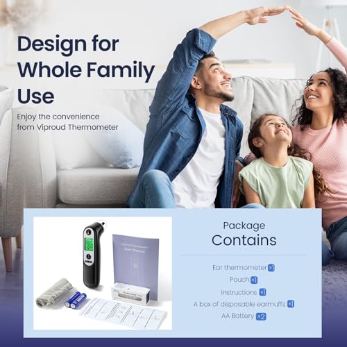 Digital Infrared Ear Thermometer – 3‑Color Fever Indicator
