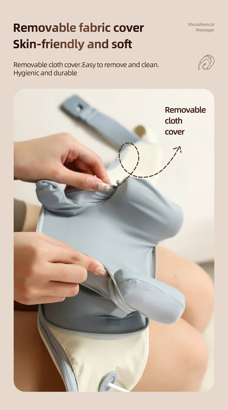 20W Brushless Motor Neck And Shoulder Massager Wireless Shoulder And Back Kneading Massage Shawl Neck masajeador