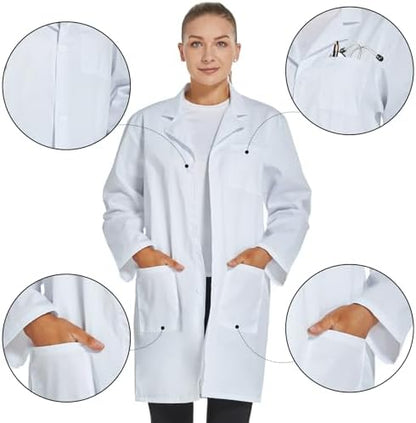 VOGRYE Professional Long Sleeve Lab Coat (Unisex)