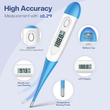 Boncare 10 Seconds Oral Thermometer for Adults