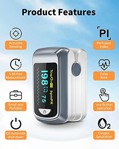 Fingertip Pulse Oximeter Blood Oxygen Saturation Monitor