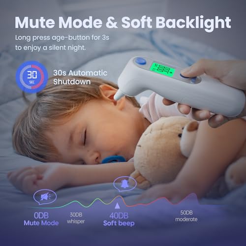 Digital Infrared Ear Thermometer – 3‑Color Fever Indicator