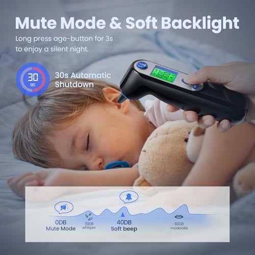 Digital Infrared Ear Thermometer – 3‑Color Fever Indicator