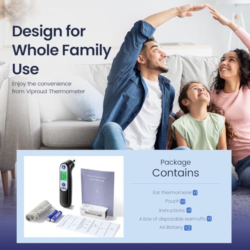Digital Infrared Ear Thermometer – 3‑Color Fever Indicator