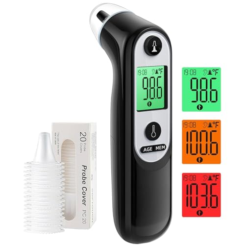 Digital Infrared Ear Thermometer – 3‑Color Fever Indicator